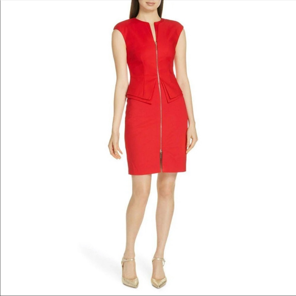Ted Baker KWYLI structured zip peplum dress
